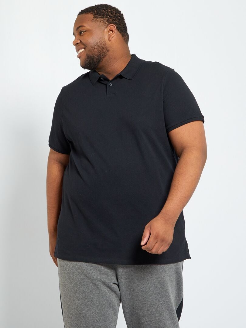 Poloshirt van piquétricot - zwart