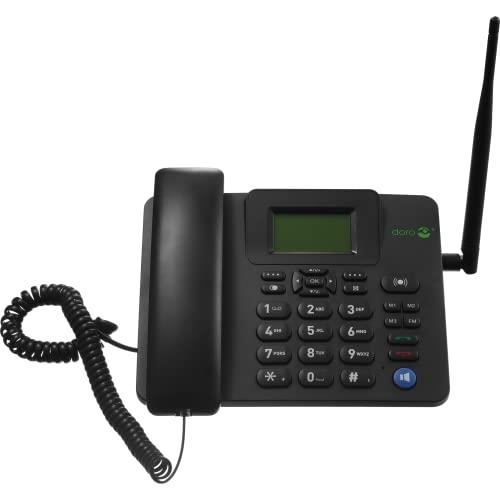Téléphone filaire - DORO - 4100H - Mains libres - Noir - 8 sonneries polyphoniques