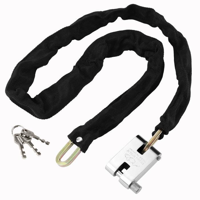 Candado antirrobo de 101 cm para bicicleta, motocicleta, scooter, cadena de acero Ativol para puerta, valla