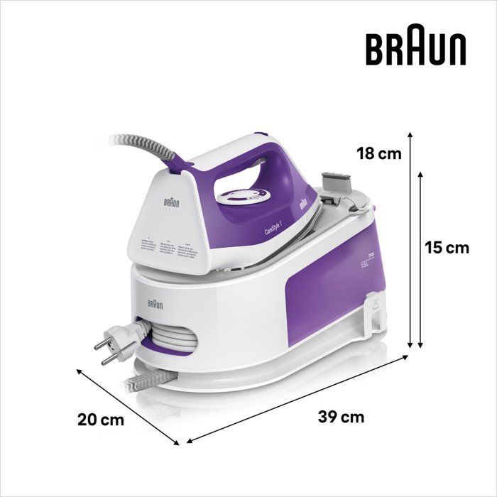 CareStyle 1 Steam Generator - BRAUN - IS1014VI - 6 bar - 1.5 L - Purple / White