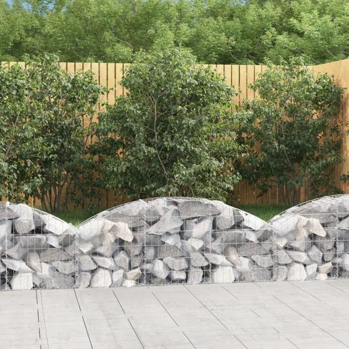 vidaXL Panier de Gabion, Cage à Gabion, Mur de Gabion, Panier à Pierre, Gabion pour Pierre Jardin Patio Extérieur, 153442