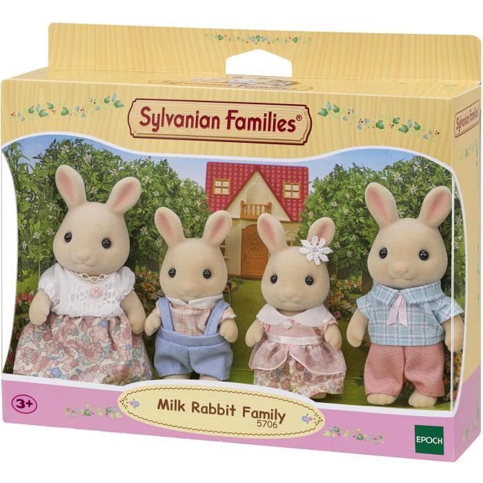 Pop - SYLVANIAN FAMILIES - De Crème Konijn Familie - Gearticuleerd en zorgvuldig aangekleed