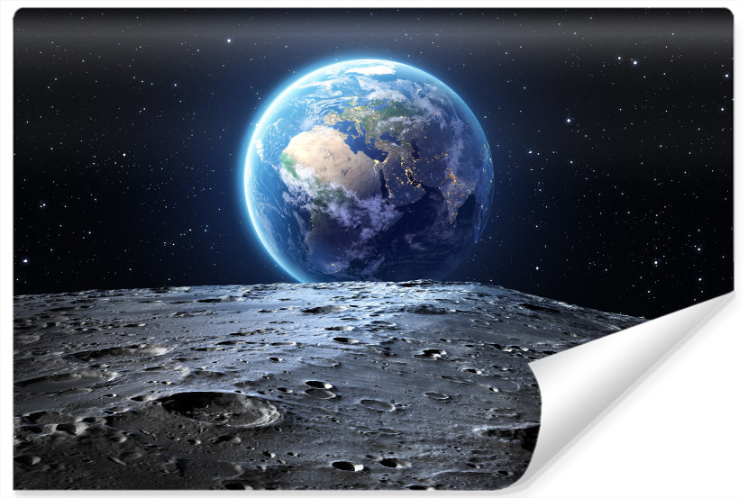 Fototapeta Planeta ZIEMIA Księżyc Kosmos 90x60cm
