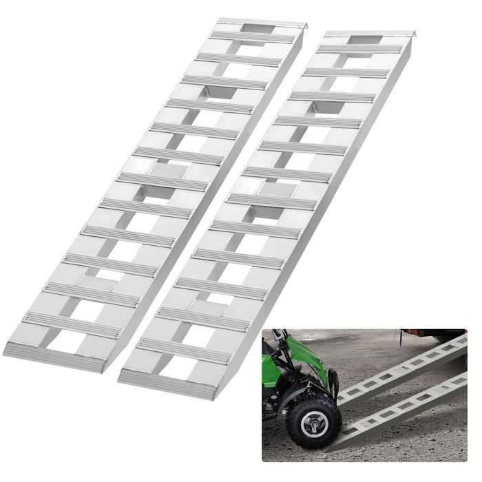 Rampas de aluminio - VEVOR - 1830 x 380 x 63 mm - Capacidad de carga 2721,6 kg - para motocicletas/remolques/ATV/UTV
