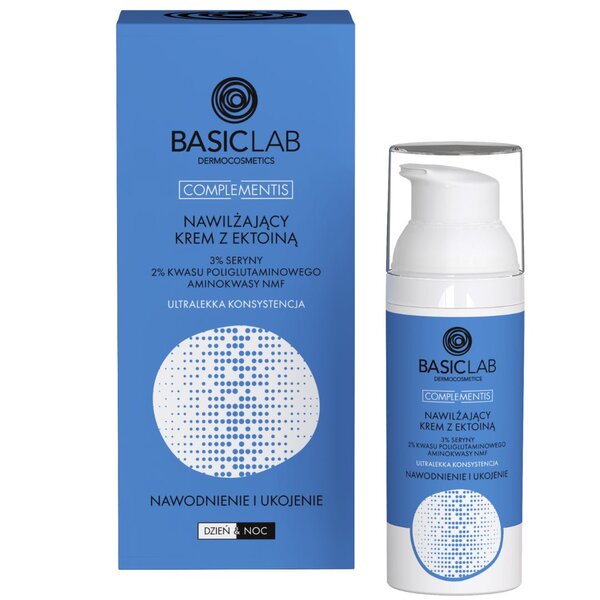 Ultralehký hydratační krém BasicLab s ektoinem 50ml
