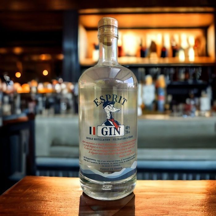 Esprit Gin – Gin artisanal français distillé 2 fois – 70 cl – 40%