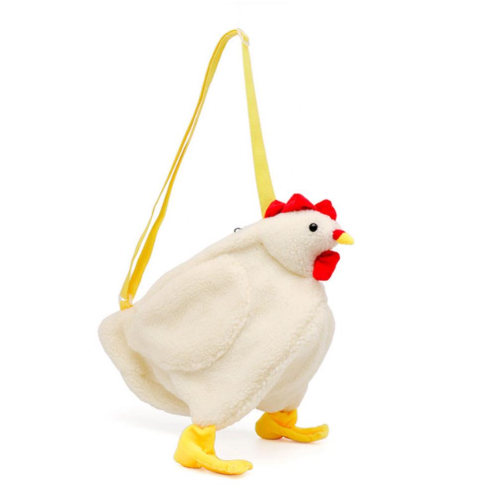 Sac bandoulière en peluche 2020, motif poulet mignon, idéal pour les fêtes, le travail et les voyages, pour femmes et filles.