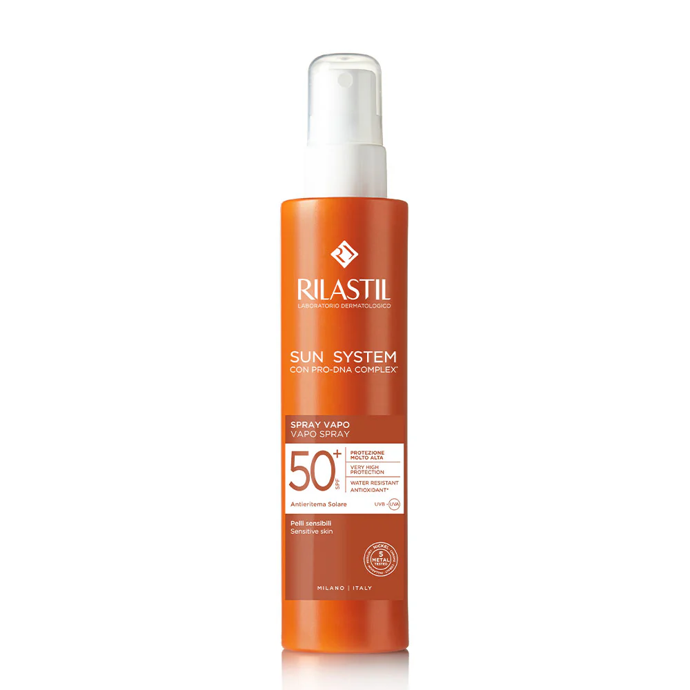 Sun System Spray Vapo SPF50+ - Spray solare corpo alta prot., Latte solare corpo alta prot.