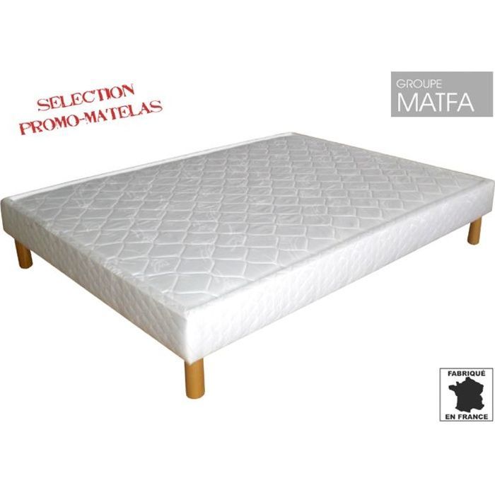 Upholstered box spring bed base 120 x 190 + set of 4 legs included: