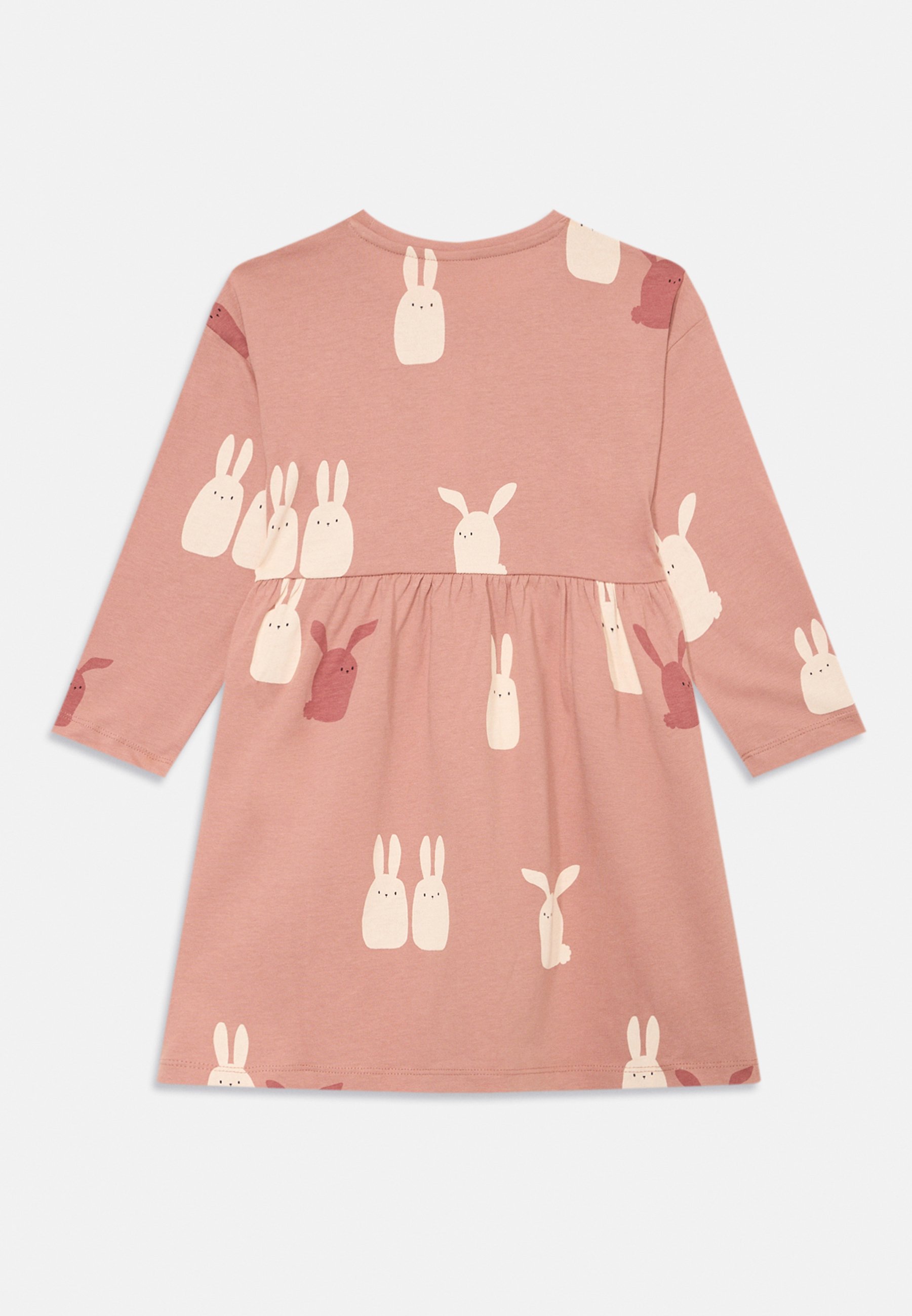 Lindex TRICOT AOP - Robe jersey - rose poudré