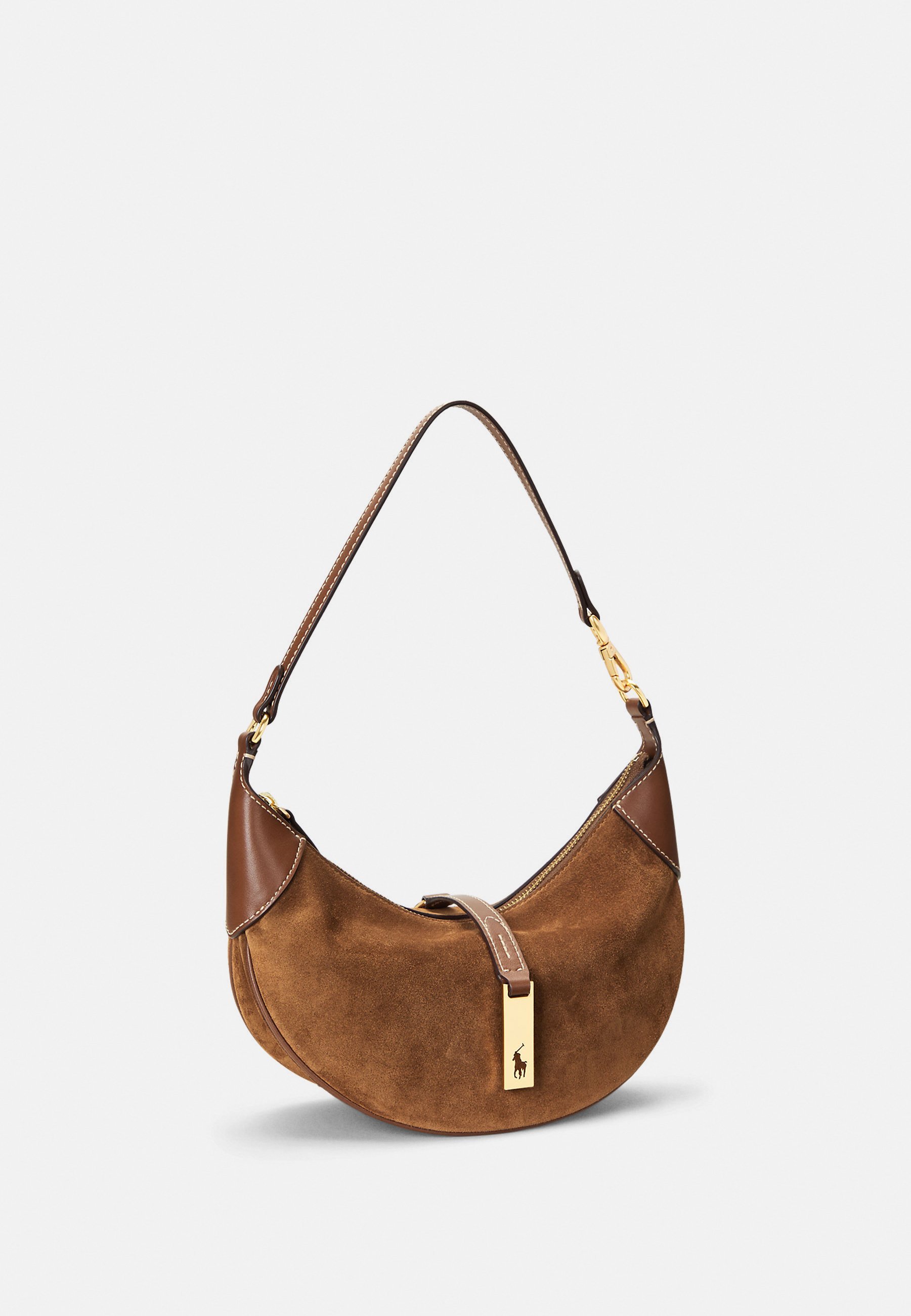 Polo Ralph Lauren POLO ID SUEDE MINI SCHOUDERTAS - Handtas - kaneel/cuoio