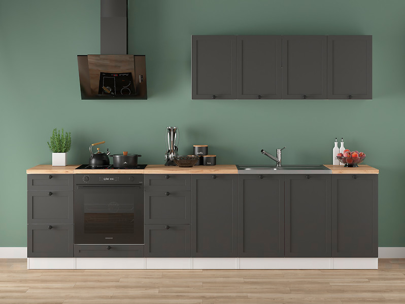 Komplet kuchenny Junona Line 300 cm grafitowy