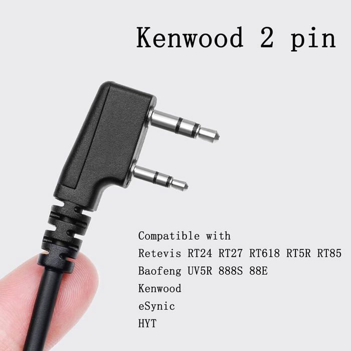 Auricular Retevis para walkie-talkie compatible con BAOFENG JUCJET RT24 RT27 RT622 RT619, auricular con tubo acústico transparente.