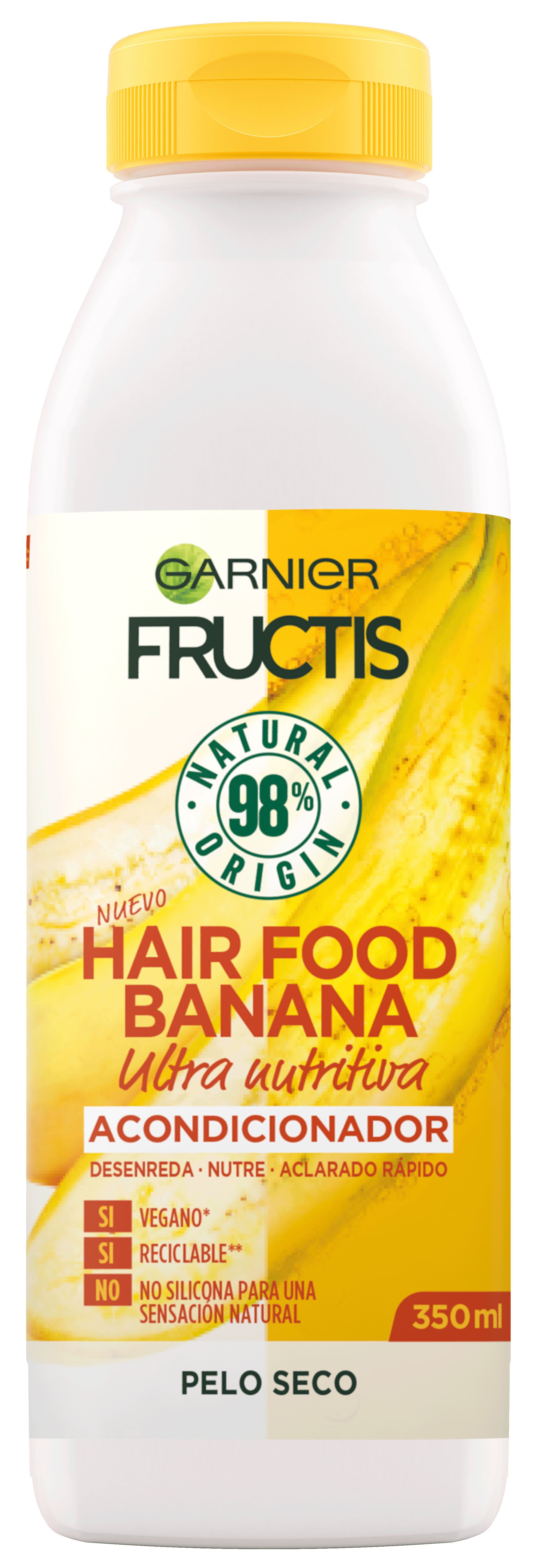 „Fructis Hair Food Banana Ultra Nourishing“ kondicionierius Kondicionieriai be silikono