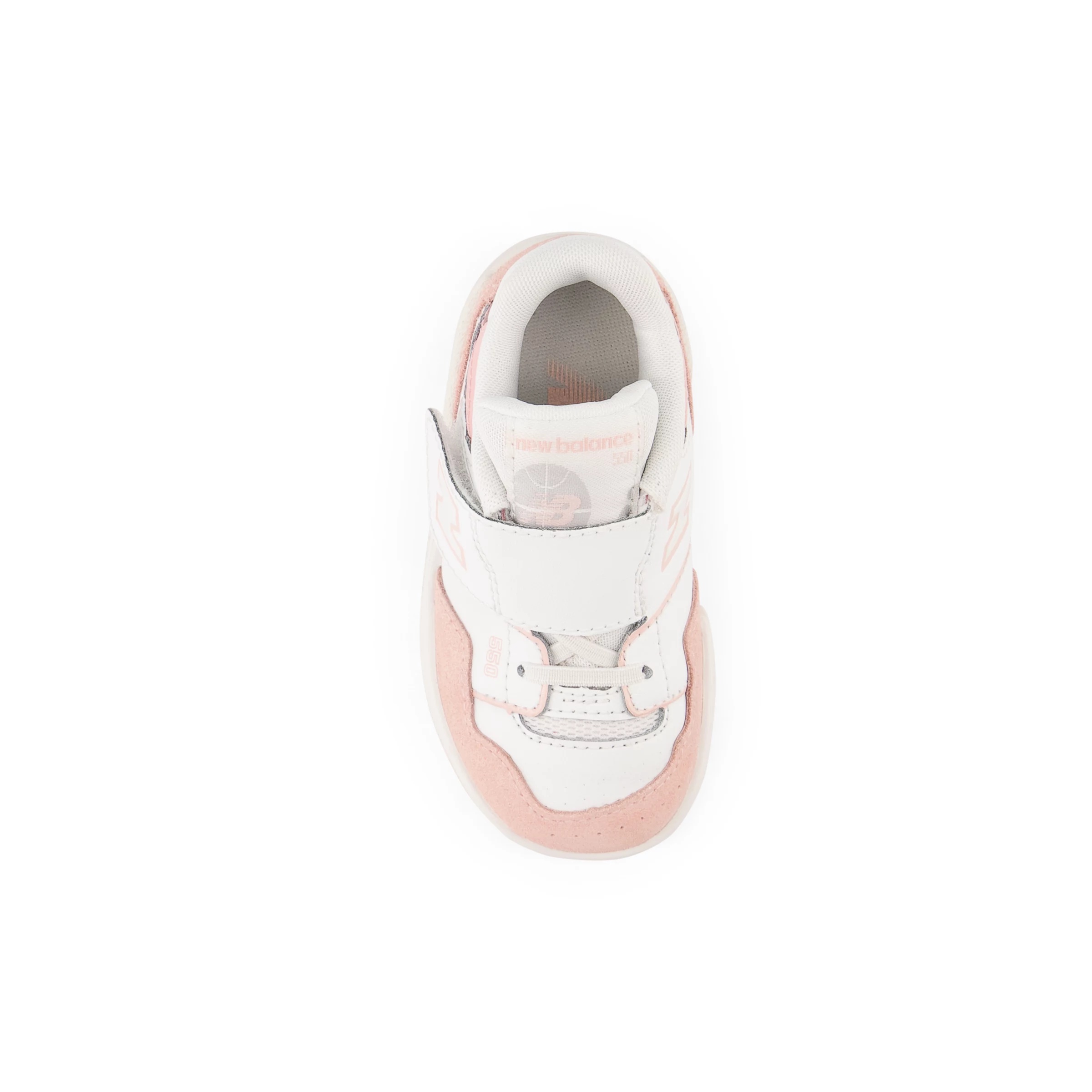 550 Bungee Lace with Top Strap White con pink haze