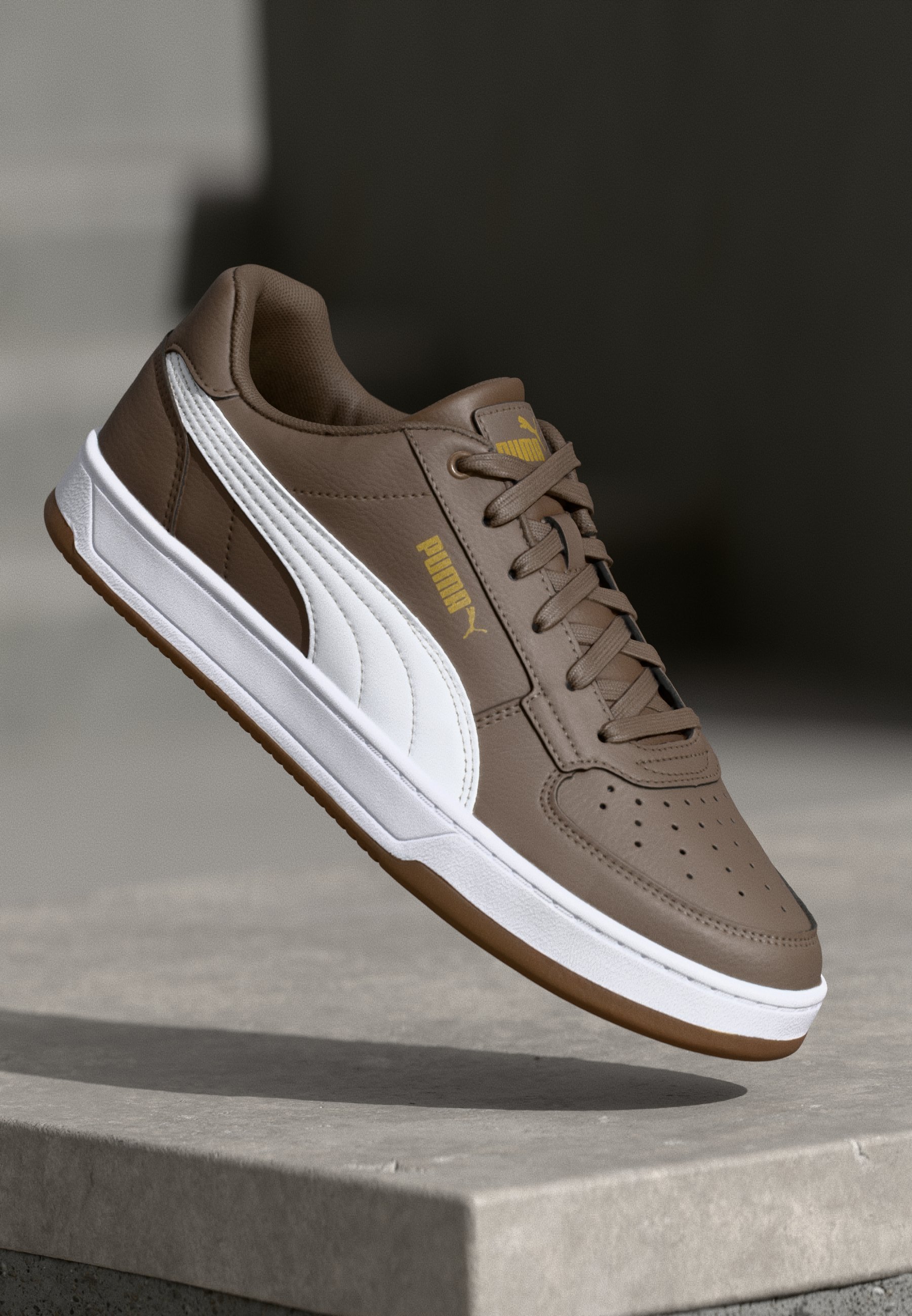 Puma CAVEN UNISEX - Tenisky - ploché bronzové/biele/zlaté