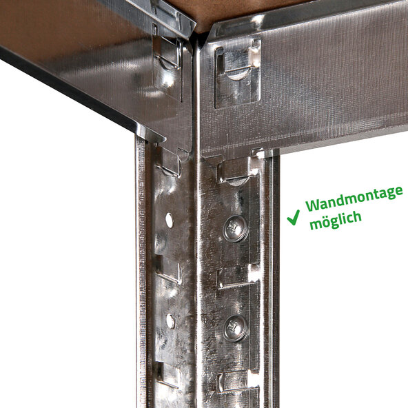 Load-bearing metal shelf Basti, set of 2