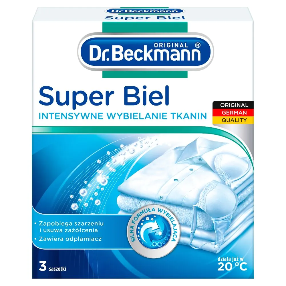 Dr. Beckmann Super Biel Intensywne Wybielanie Tkanin w Saszetkach