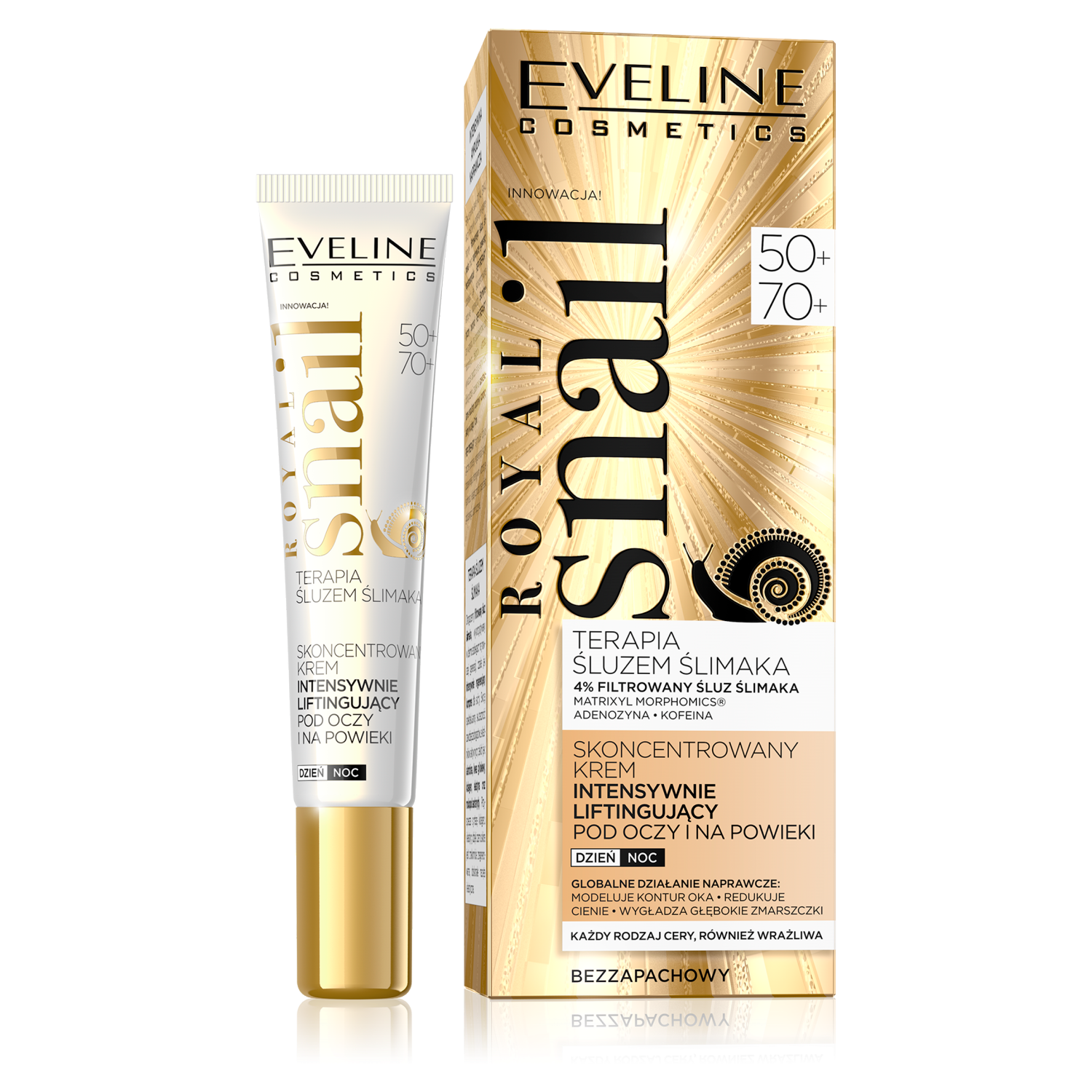 Eveline 70+ ránctalanító krém 20ml Royal Snail