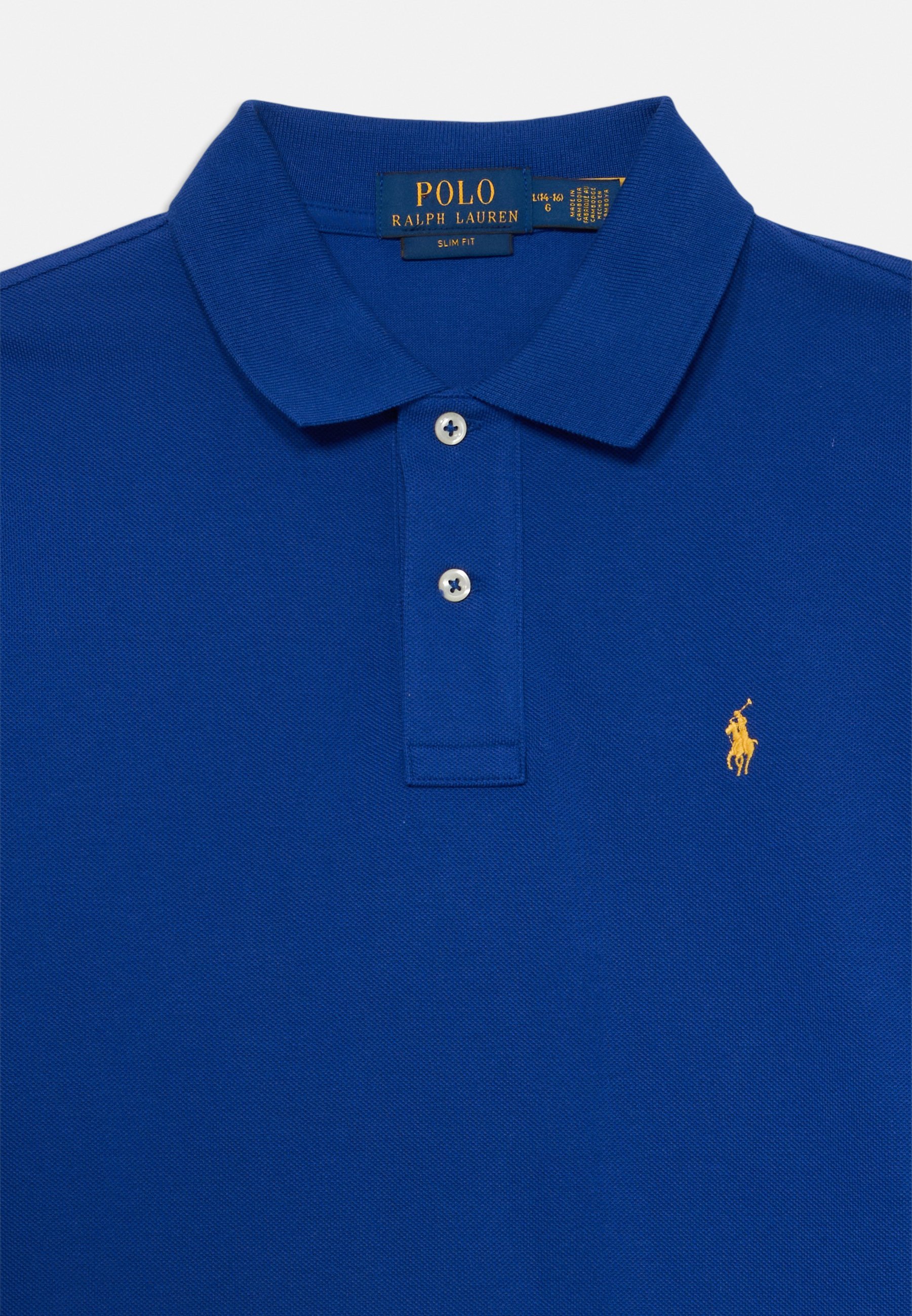 Polo Ralph Lauren Slim Fit katoenen mesh polo - Poloshirt - klassiek azuurblauw