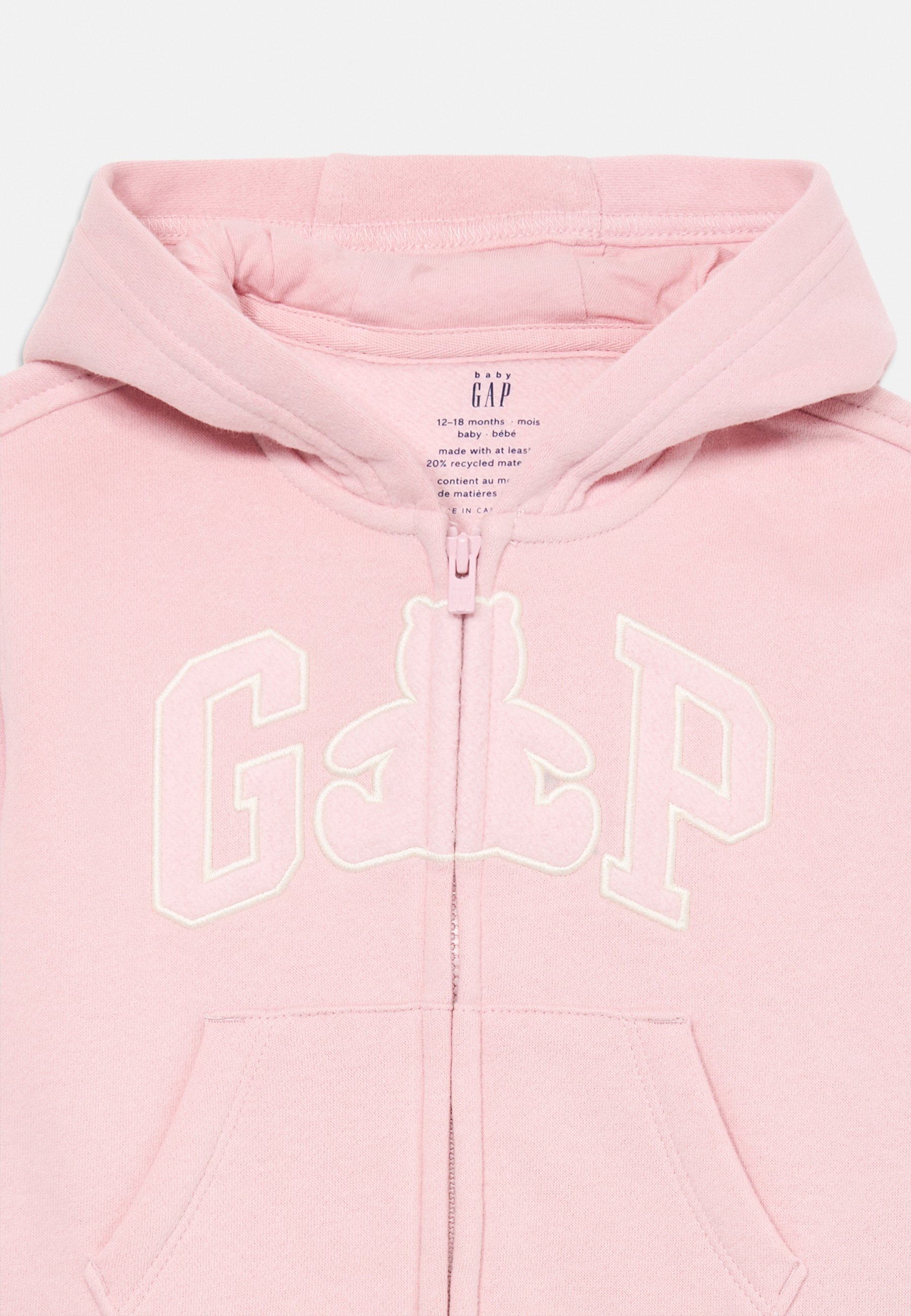 GAP LOGO BABY - Sweat-shirt zippé - rose pur