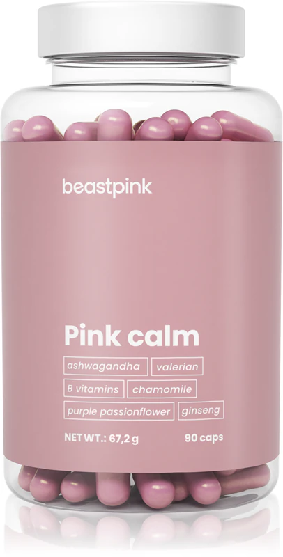 Bylinné kapsuly s doplnkom stravy BeastPink Pink Calm