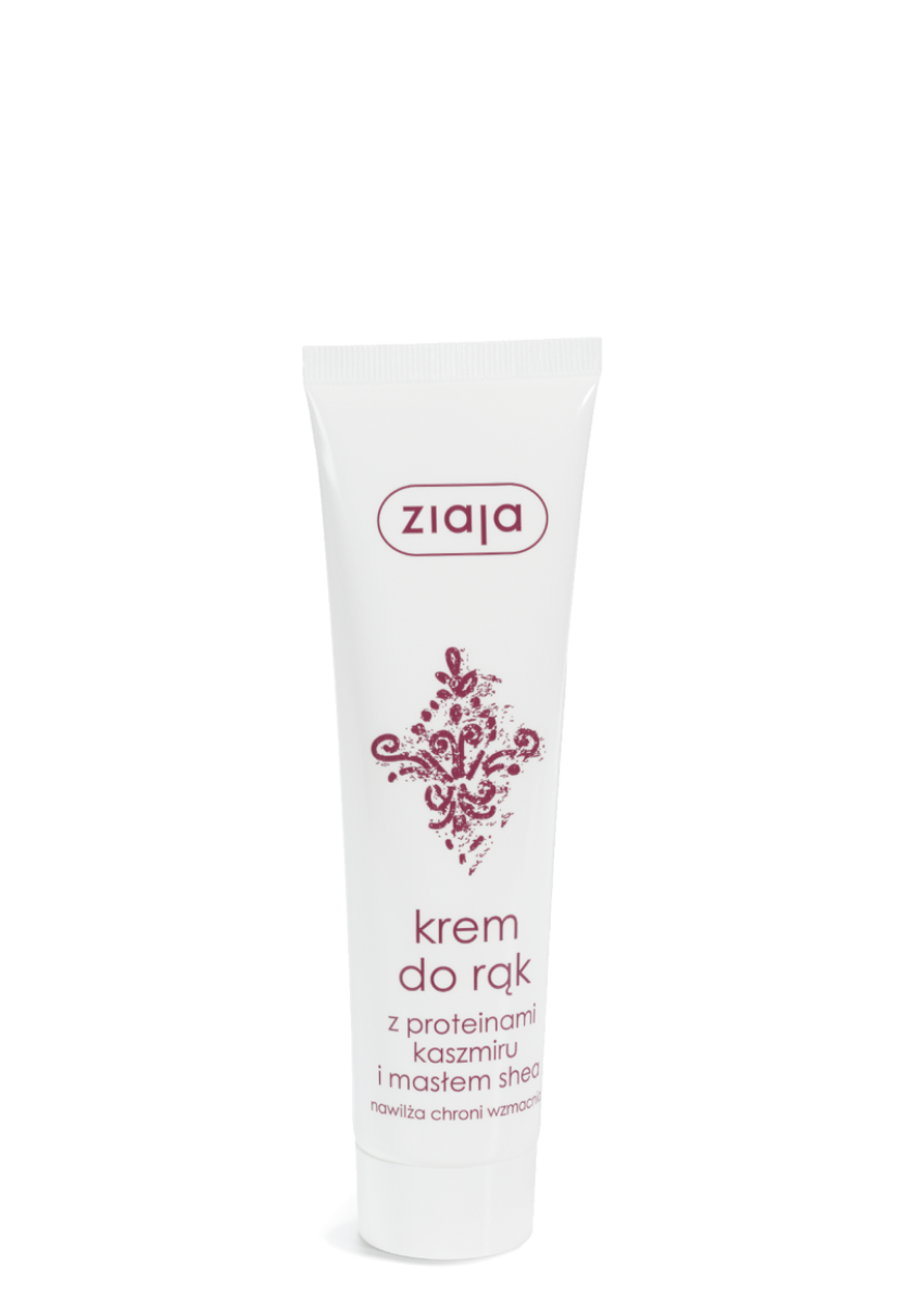 Ziaja krém na ruky s kašmírovými proteínmi a bambuckým maslom 100 ml Kašmírové proteíny