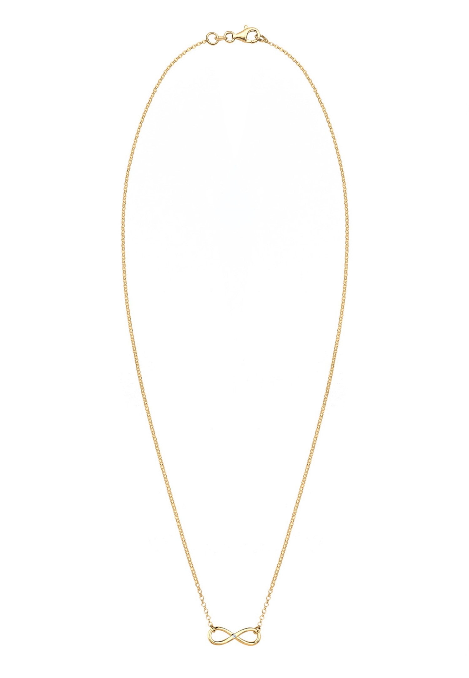 Elli DIAMONDS Femmes Infinité Pendentif Infini avec Diamant (0.03 ct.) en Argent Sterling 925