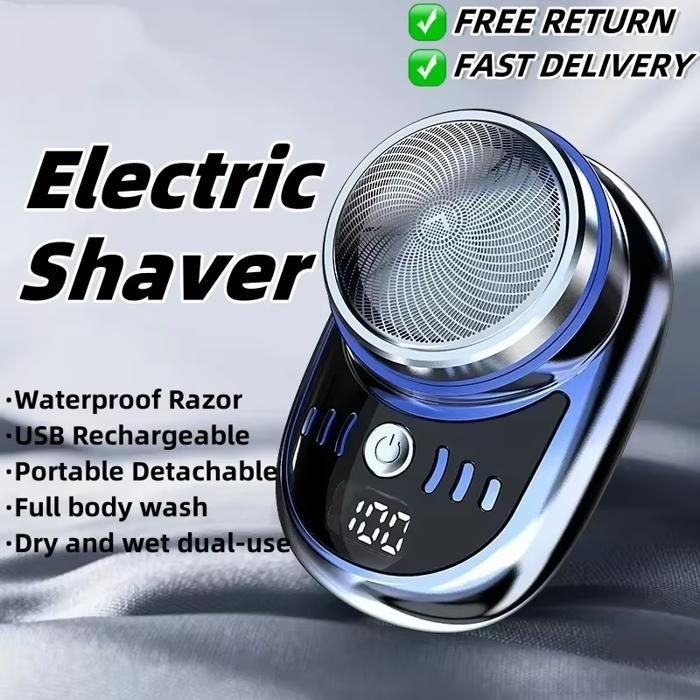 Mini rasoir électrique de voyage pour hommes, portable, étanche, aste par USB, tondeuse pour barbe et poils du corps Gradient Bl