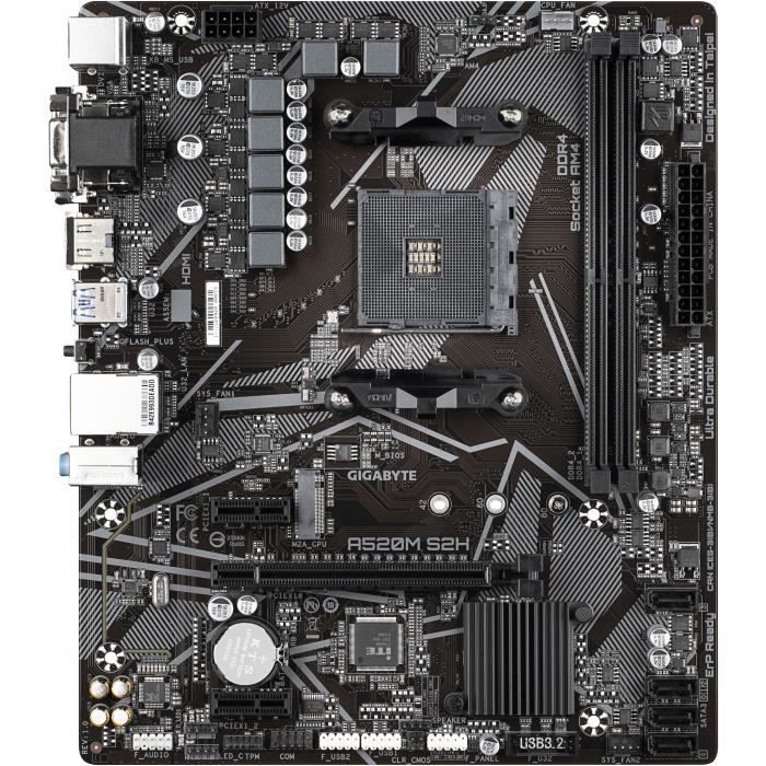 Motherboard - GIGABYTE - A520M S2H - Micro-ATX - Sockel AM4 - DDR4 bis zu 64 GB