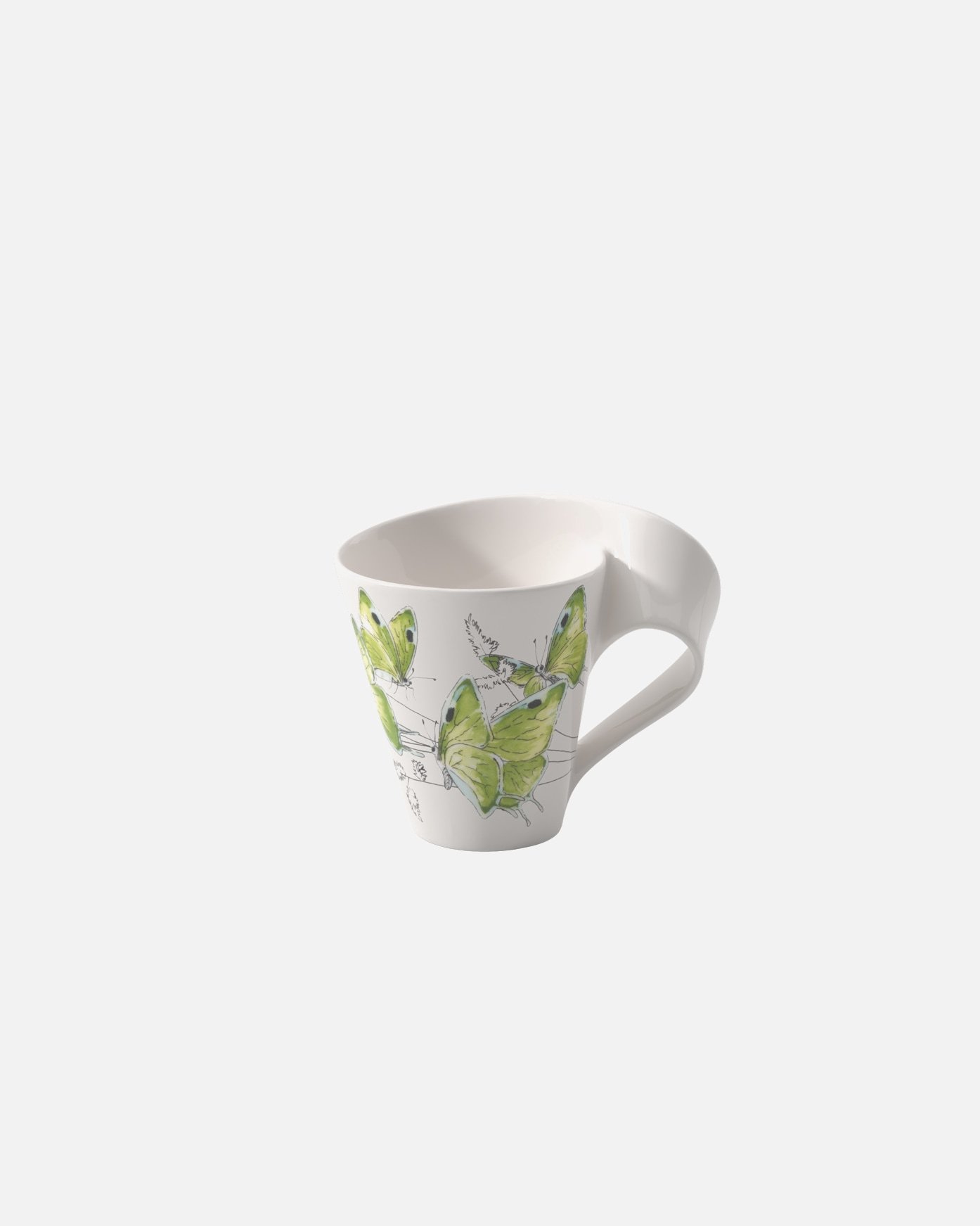 Villeroy & Boch krūze ar rokturi (dāvanu iepakojums) NewWave Caffè Deep Green Hair Stripe - 1 gab.