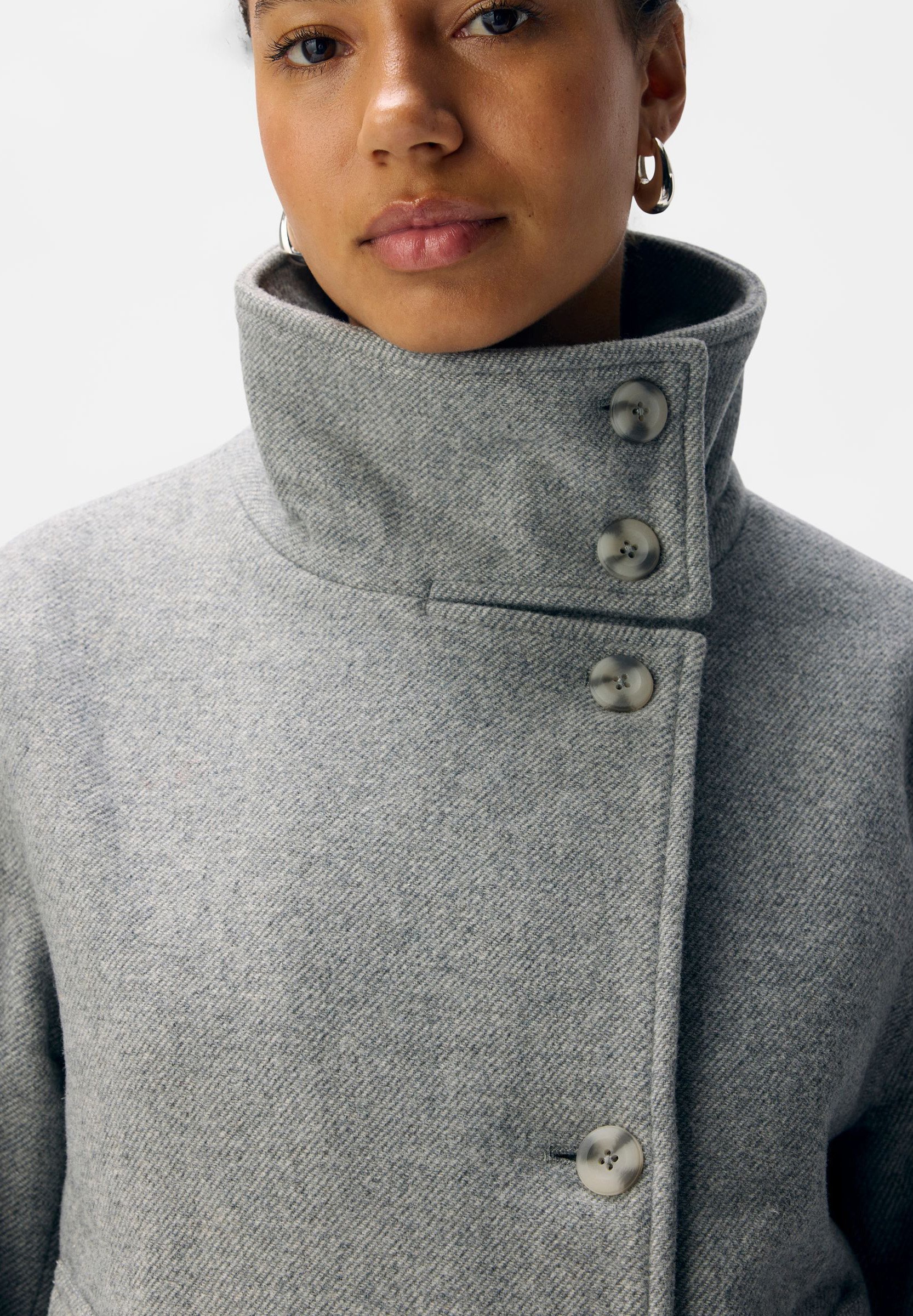 Object OBJRIKI KURZE JACKE - Leichte Jacke - mittelgrau meliert