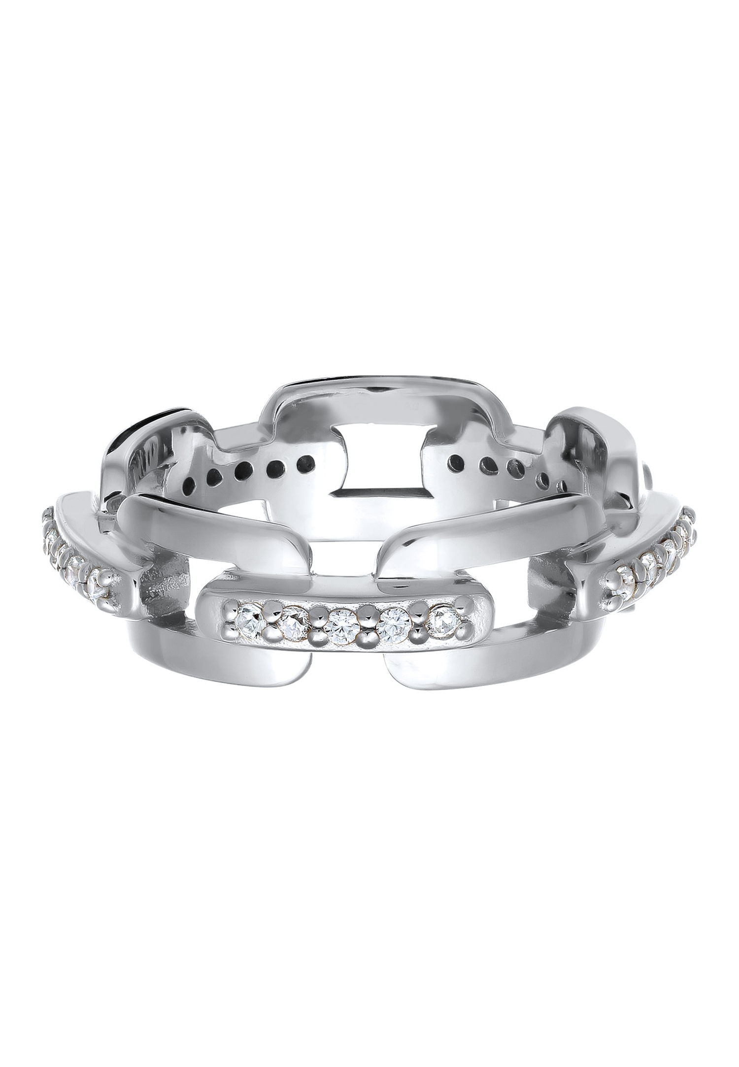 KUZZOI Kuzzoi Bague à maillons Hommes Zirconia Taille Diamant Blanc 925 Argent Sterling Argent Fête / Réveillon du Nouvel An