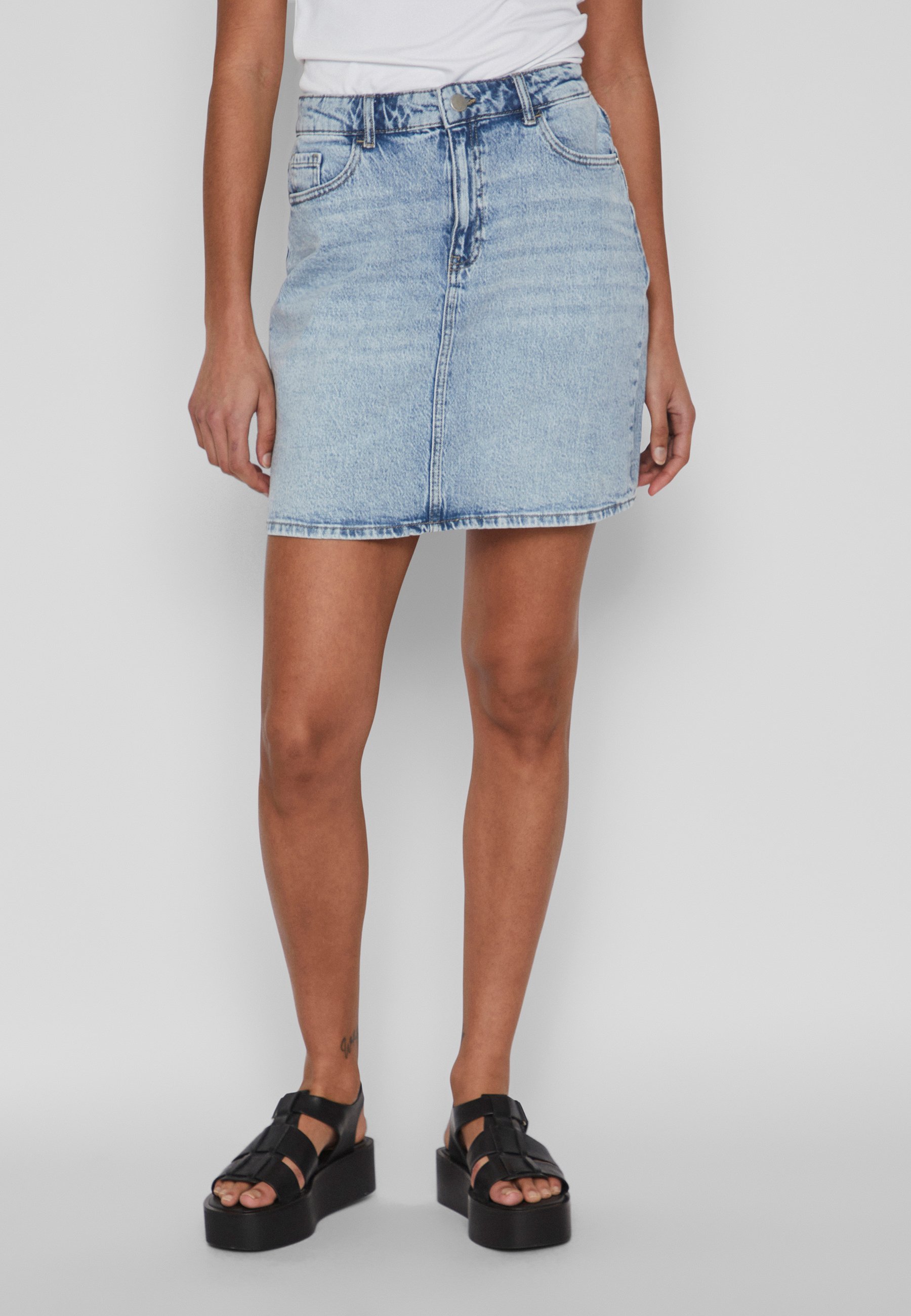 VILA VIKAJA JAF - NOOS - Denim rok - lichtblauw denim