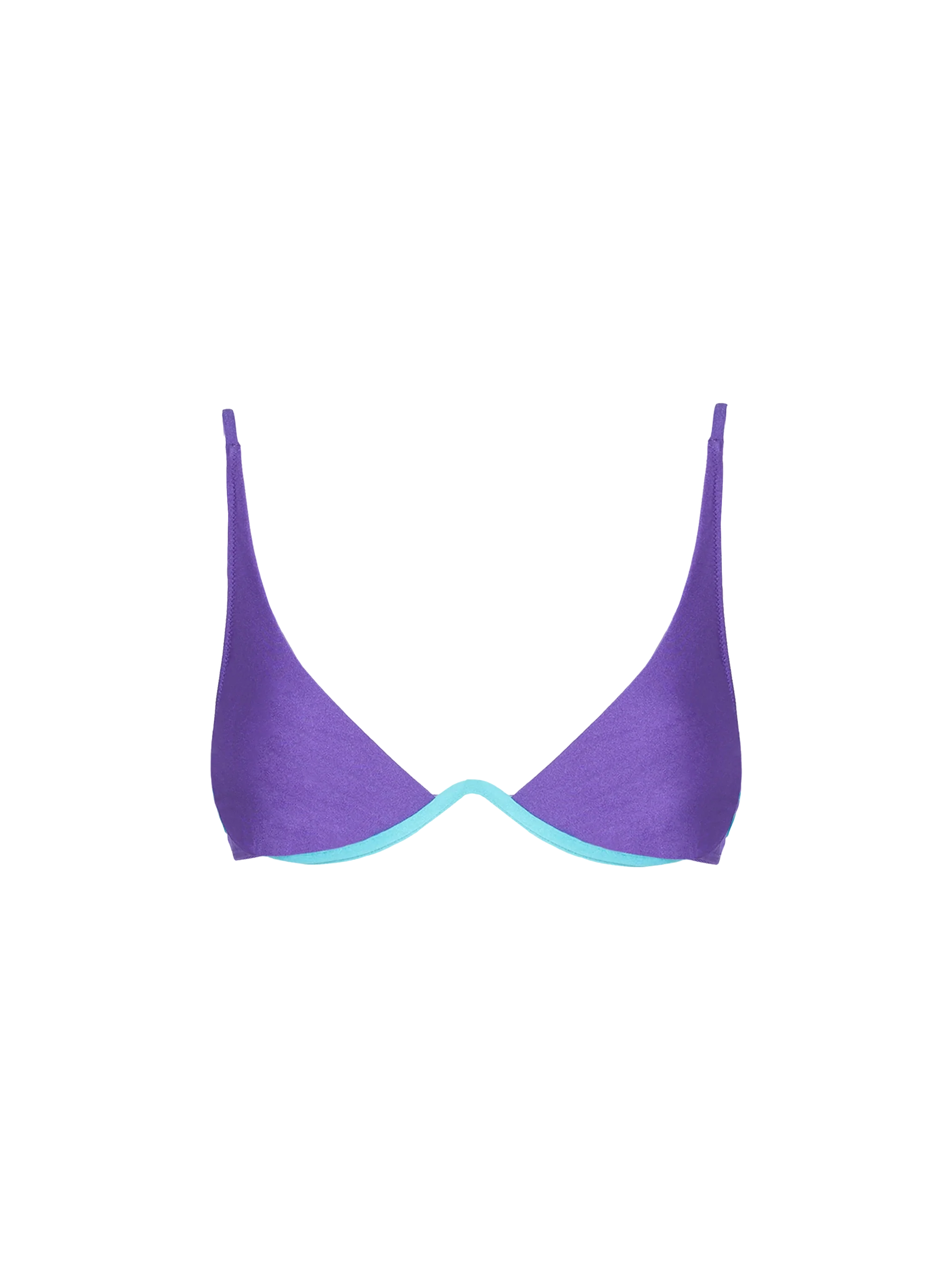 Top oscuro brillante para mujer con escote en V y aros