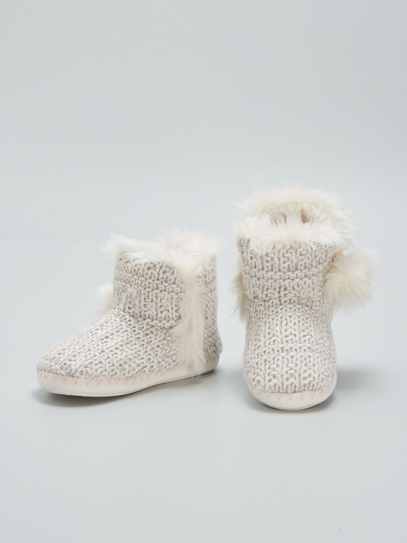 Botines forrados - BEIGE