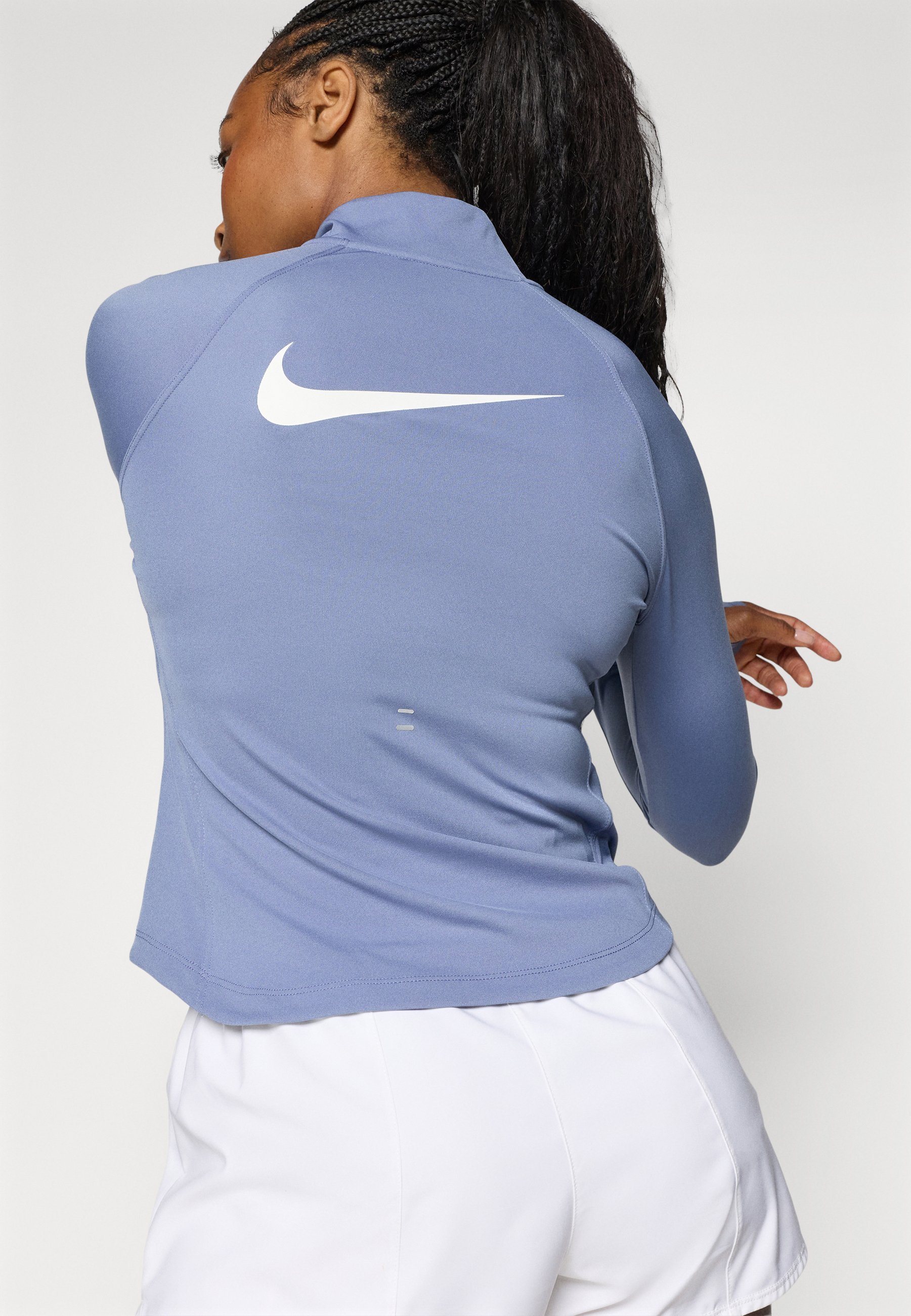 Nike Performance TEMPO TOP - Bluzka z długim rękawem - kolor indygo/biały