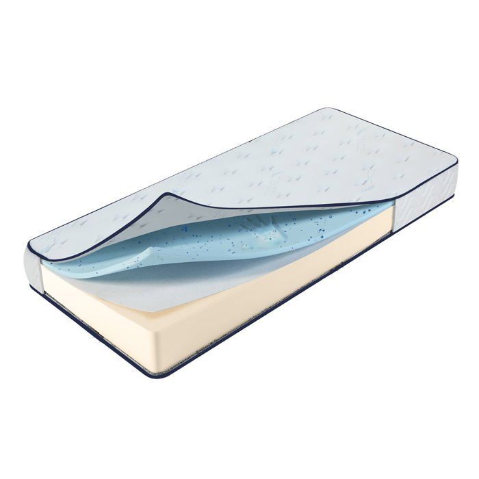 Blue Nano Gel Mattress 180x200 by Sampur | 25 cm Thick - Memory Foam with Cooling Gel - High Resilience Foam