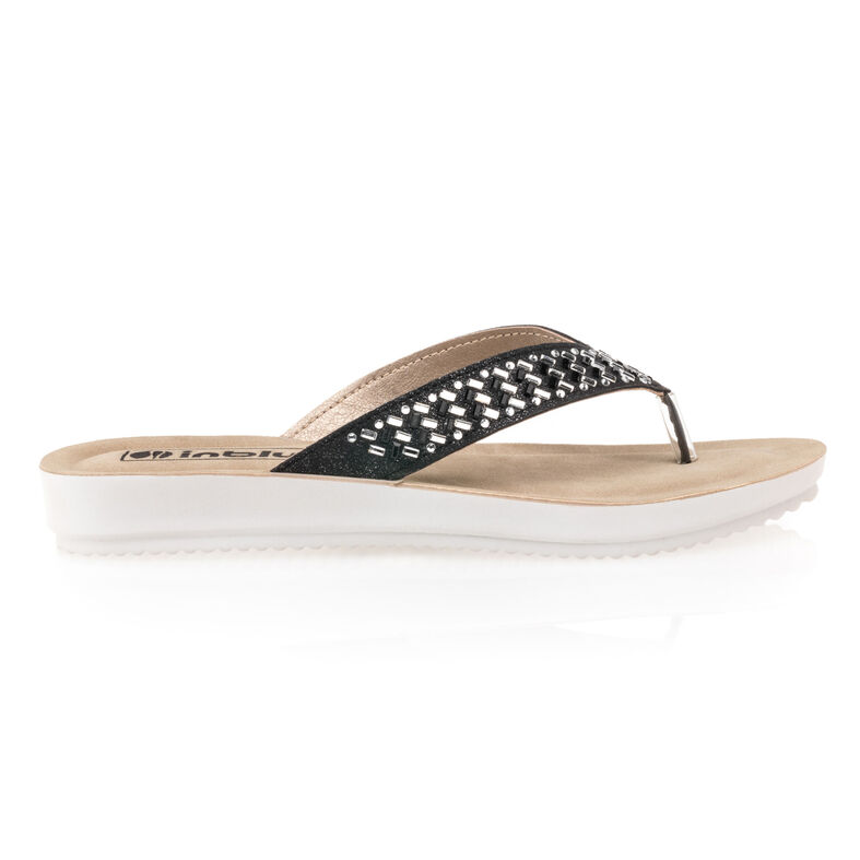 Chanclas negras para mujer / Sandalias de dedo