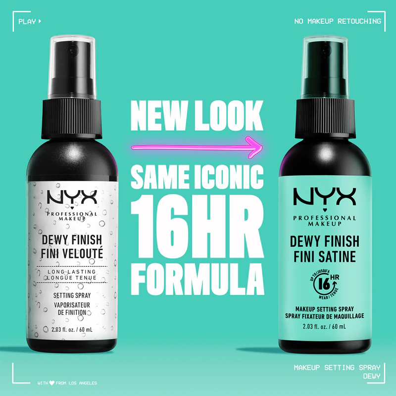 Spray fixador de maquiagem NYX Professional Makeup com acabamento luminoso
