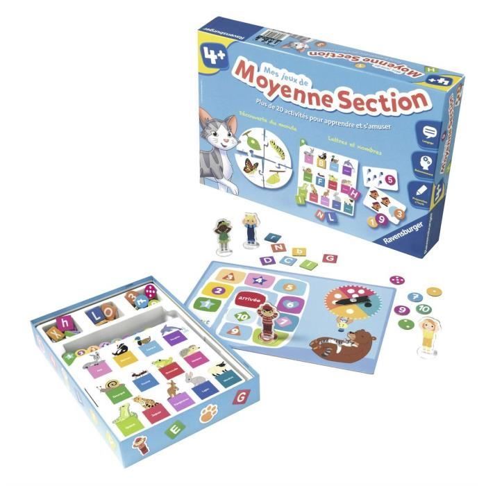 Mis juegos para la sección intermedia - Set educativo completo - 20 actividades, 2.º año del programa preescolar - Ravensburger - A partir de 4 años