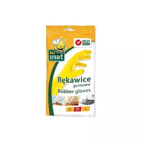 Rękawice gumowe żółte roz. M Bee Smart