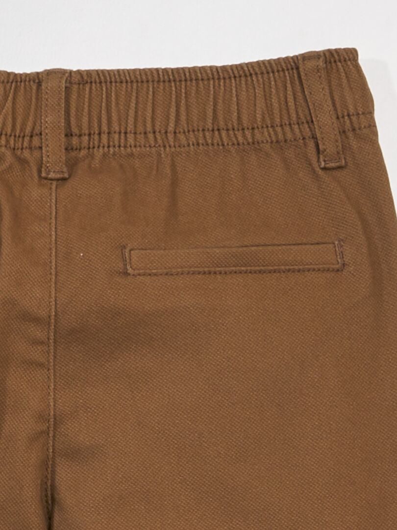 Calça chino elástica - BEGE