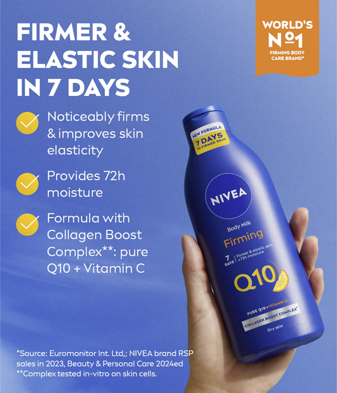Leite Corporal Firmador NIVEA Q10 para Pele Seca