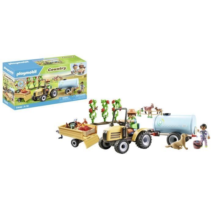 PLAYMOBIL 71442 Fermier avec tracteur et citerne, Country la vie à la ferme, 117 pièces, Dès 4 ans