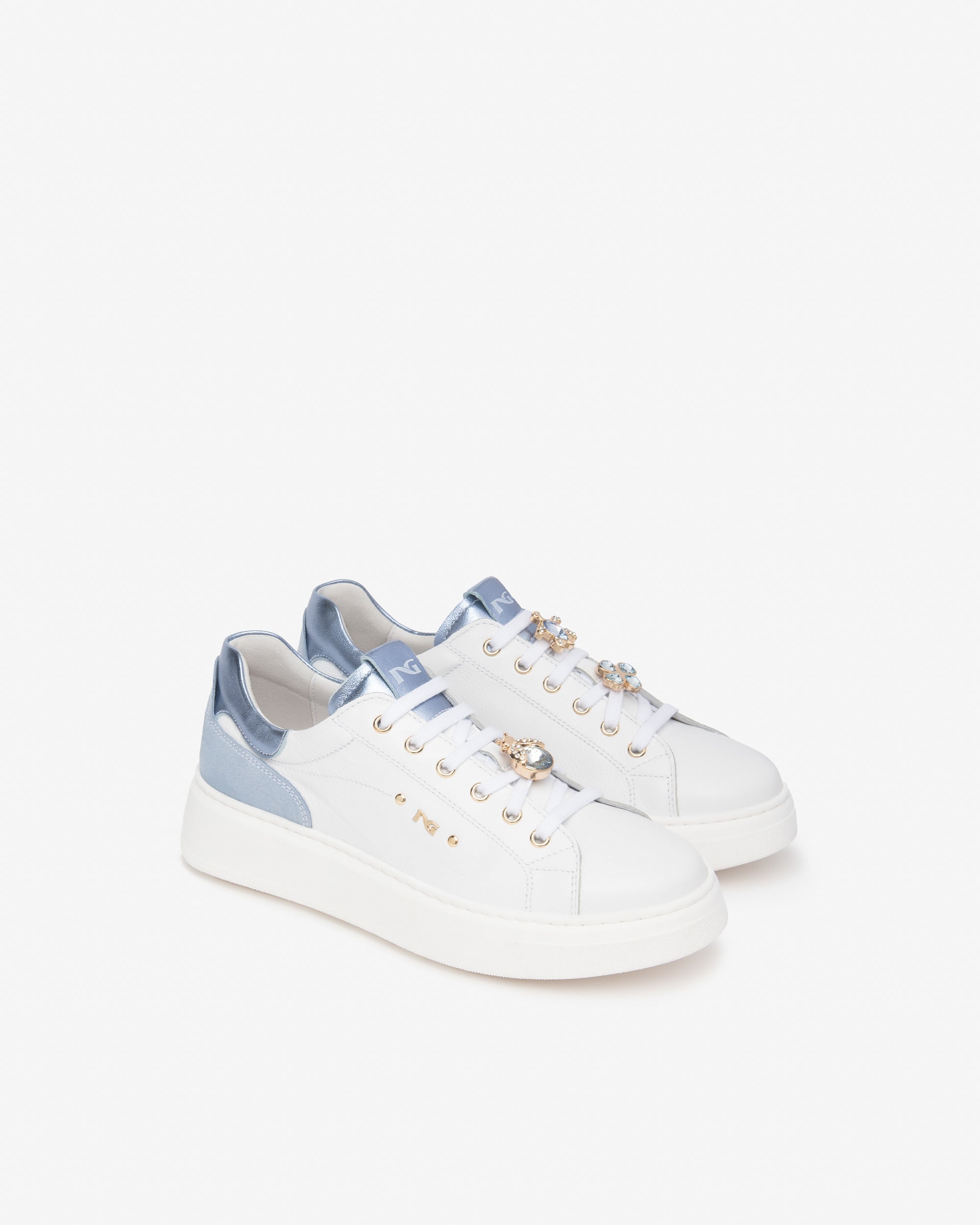 Baskets en cuir et daim pour femmes