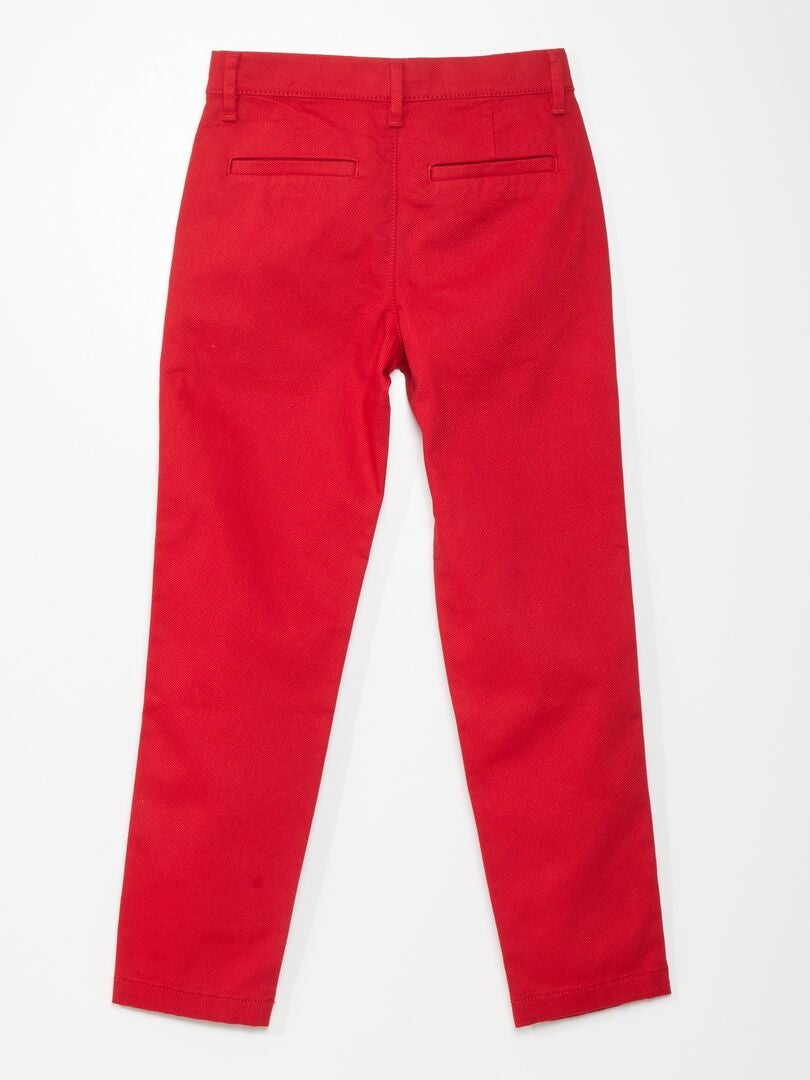 Calça Chino Slim - VERMELHA