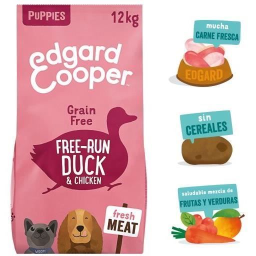 Aliment pour Chiens - Edgard & Cooper - Chiot - Sans Céréales - Canard et Poulet - 2.5 KG