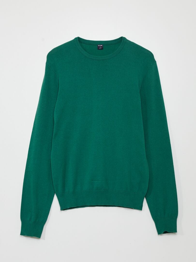 Trui met ronde hals - GROEN