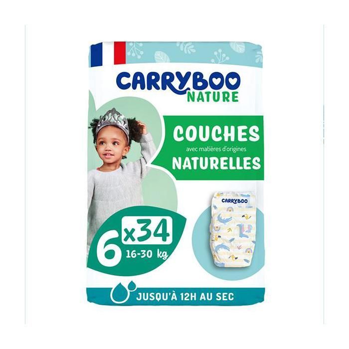 Carryboo Nature Couches Naturelles et Chou Taille 6 (16-30kg), x34